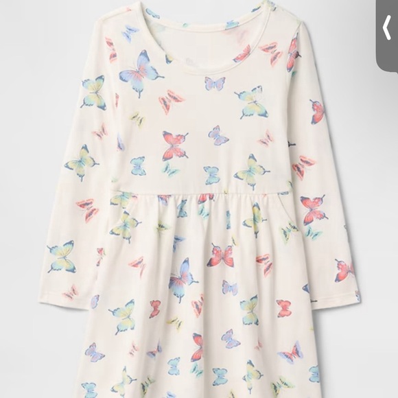 GAP Kids Dress with Colorful Butterfly Print - Cream - Picture 2 of 4